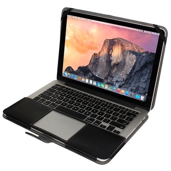 Custodia in pelle per notebook con chiusura a scatto per MacBook Pro Retina da 13,3 pollici Custodia in pelle per notebook con chiusura a scatto per MacBook Pro Retina da 13,3 pollici